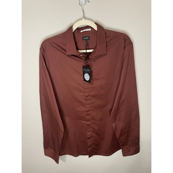Goodman  Red Long Sleeve Oxford Shirt NEW! - Picture 1 of 4